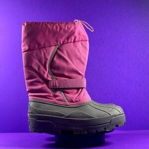 L.L.Beans Girls Pink & Gray Northwoods Waterproof Snow Boots Shoe Size 6
